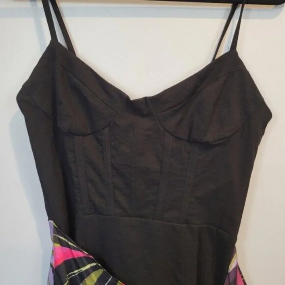 Zara | Contrasting Mixed Pareo Wrap Mini Dress Multicolored - Picture 7 of 10